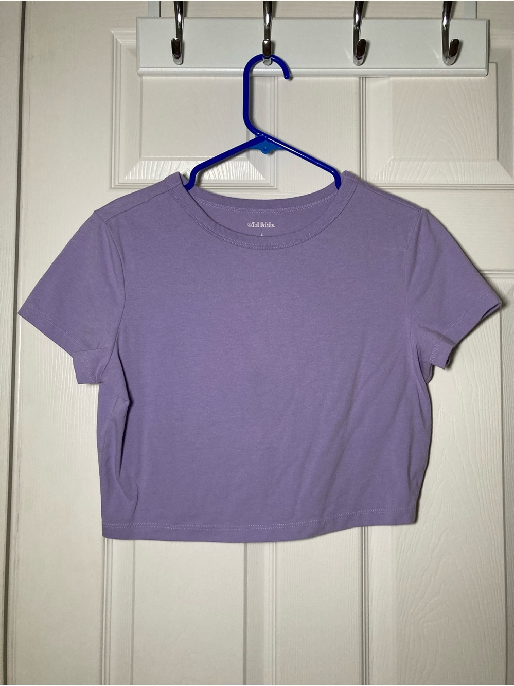 Plain Lavender Crop Tee - Sz L